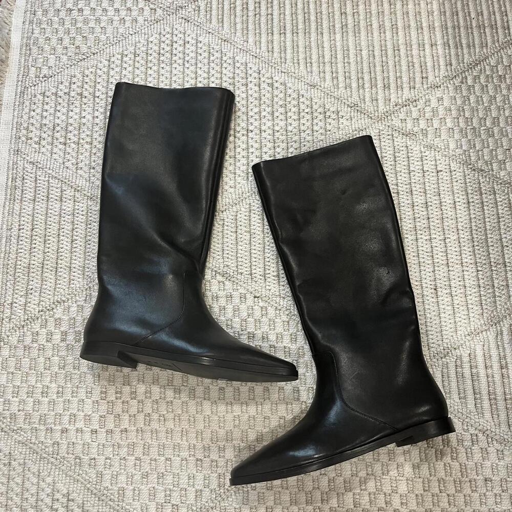 Loeffler Randall Tilly Black Leather Riding Tall Boot - Picture 5 of 7